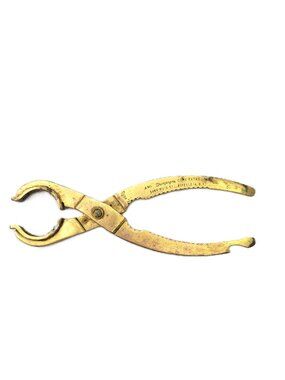 Vintage AMI Champagne Cork Extractor Great Western Brass Plated Bar Tool Opener
